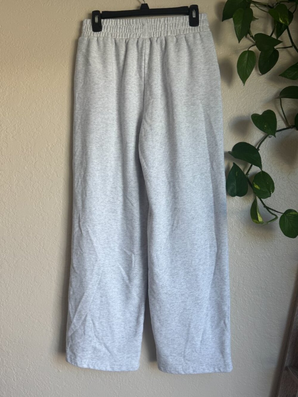 AUTOMET Wide Leg Sweatpants Gray Drawstring Lounge Pants Women’s Medium - Picture 2 of 8